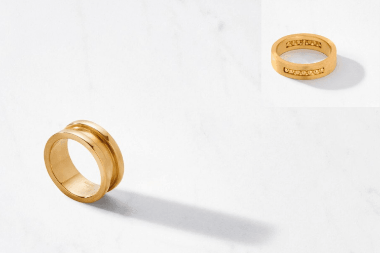 Auvere new gold jewelry 22k and 24k: investment rings and wedding bands available online