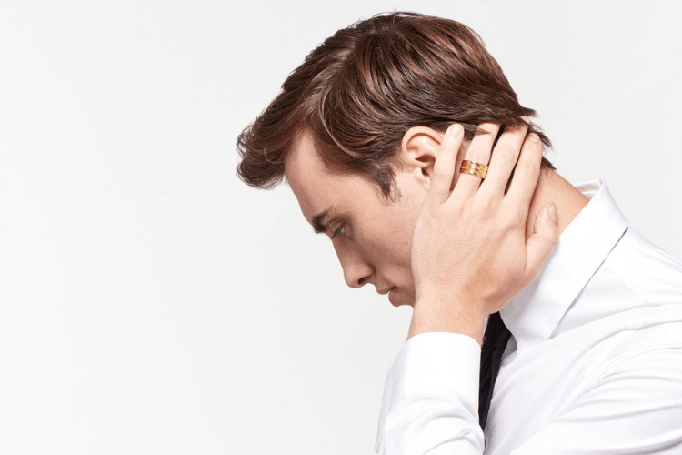 Auvere men's gold ring in 24k and 22k, designed as investment jewelry