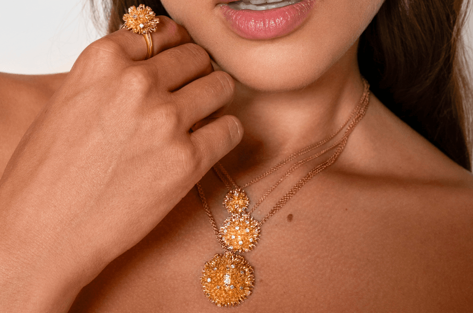 Daverio1933 Ricci collection pieces showing spiky three-dimensional texture