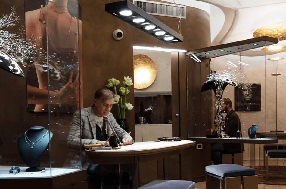 Inside the Daverio1933 showroom in Bergamo