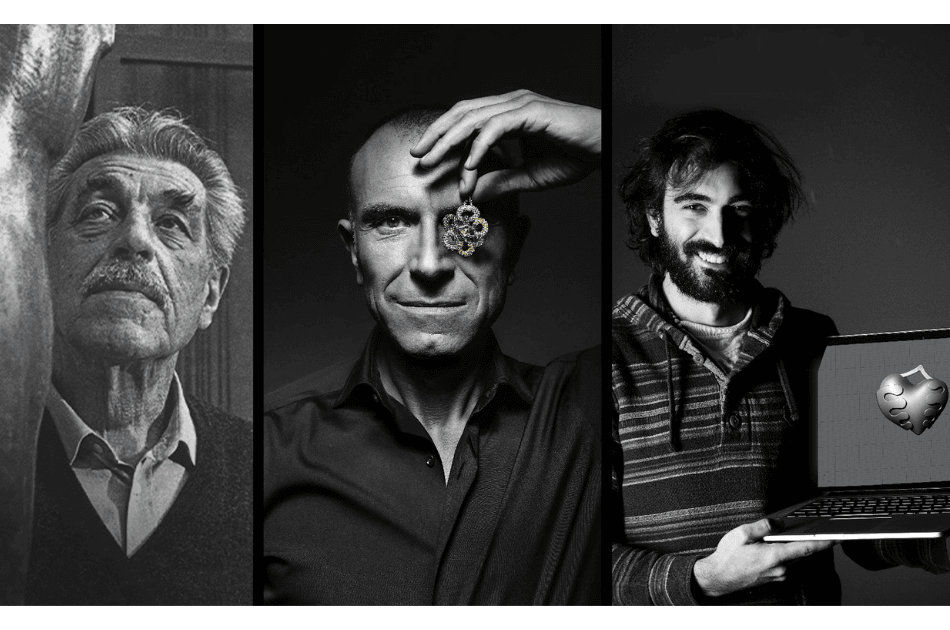 Three generations of the Daverio family, founders of sculptural jewelry brand Daverio1933