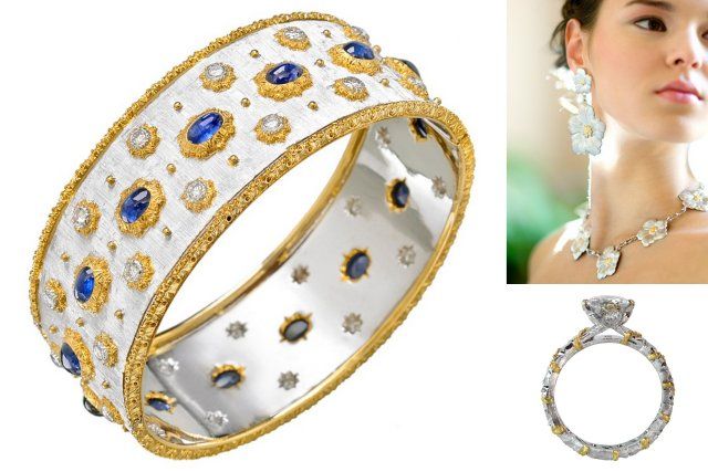 Buccellati bracelet with signature engraved rigato gold finish
