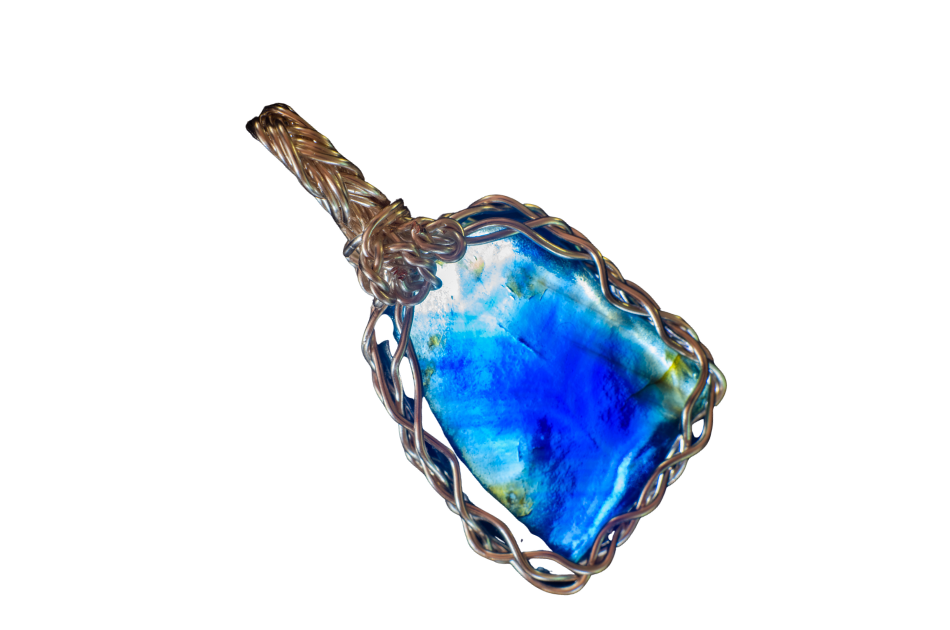 Fura sapphire mounted into silver jewelry