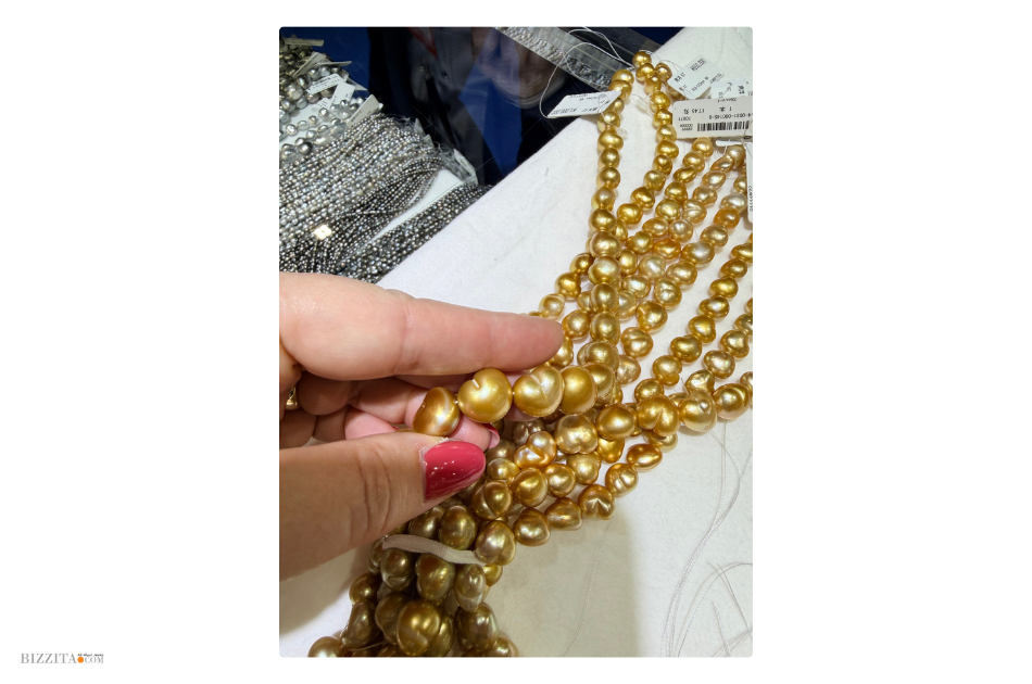 South Sea pearls on display at the Japan Pearl Fair in Kobe